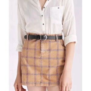 Urban Outfitters BDG Plaid Corduroy Mini Skirt Size 10